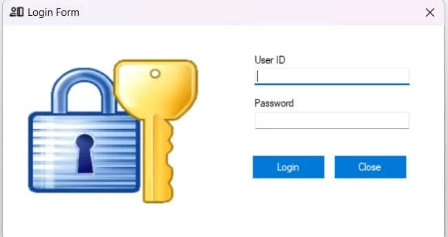 Secure authentication web application interface