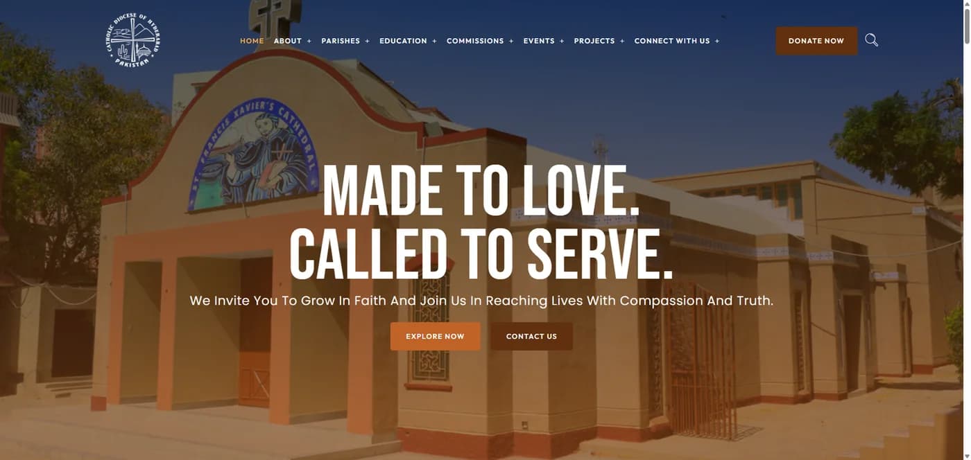 Catholic Diocese of Hyderabad website homepage